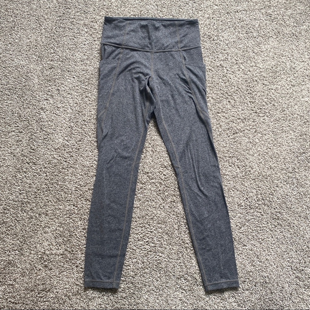 Athleta Womens Heather Gray Tights with Pockets